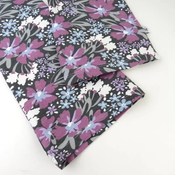 HonestBaby Fashion Outfit Sets Tops and Bottoms 100 Organic Cotton for Baby and Toddler Girls2 Jumbo Floral Dustypurple