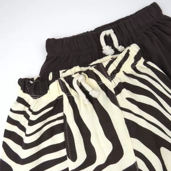 HonestBaby Multipack Honest Pants Joggers Pull on Organic Cotton for Infant Baby and Toddler Boys Girls Unisex Legacy2pack Brown Zebra