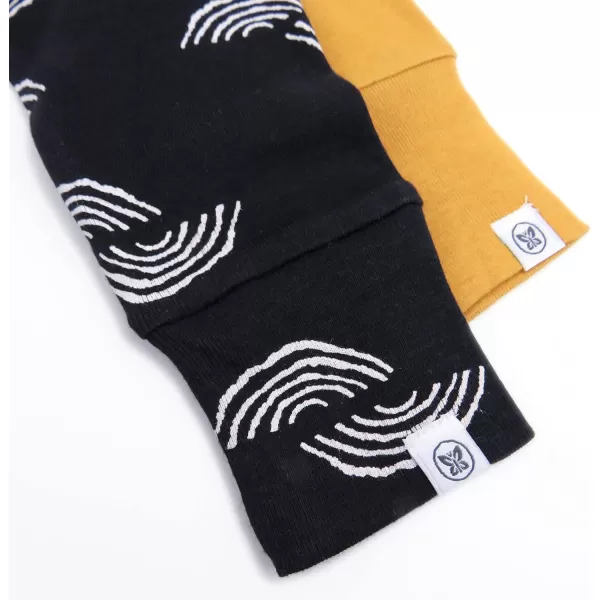 HonestBaby Multipack Honest Pants Joggers Pull on Organic Cotton for Infant Baby and Toddler Boys Girls Unisex Legacy2pack Rainbow Geo Black