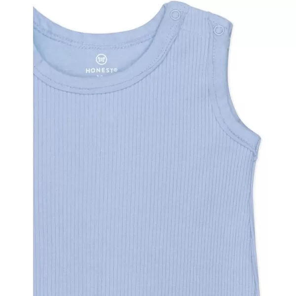HonestBaby Organic Cotton Chunky Rib Sleeveless Romper LegacyKentucky Blue