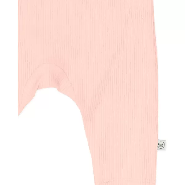 HonestBaby Organic Cotton Chunky Rib Sleeveless Romper LegacyPeach Skin