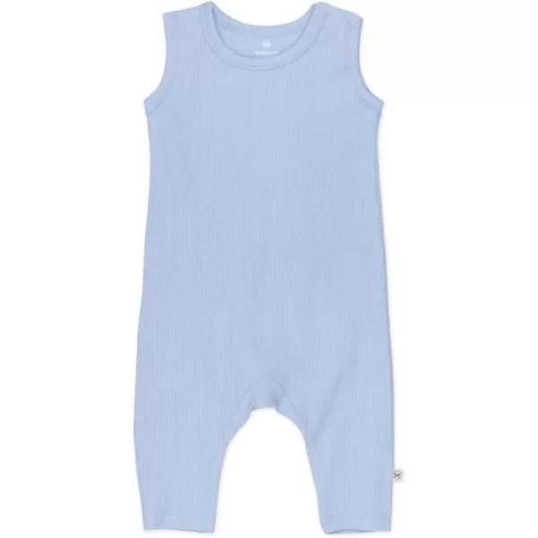 HonestBaby Organic Cotton Chunky Rib Sleeveless Romper LegacyKentucky Blue