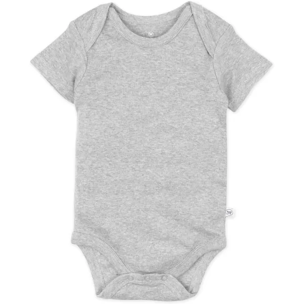 HonestBaby babyboys 5pack Short Sleeve Bodysuits Onepiece 100 Organic Cotton for Infant Baby Boys Unisex5pack Gray Ombre