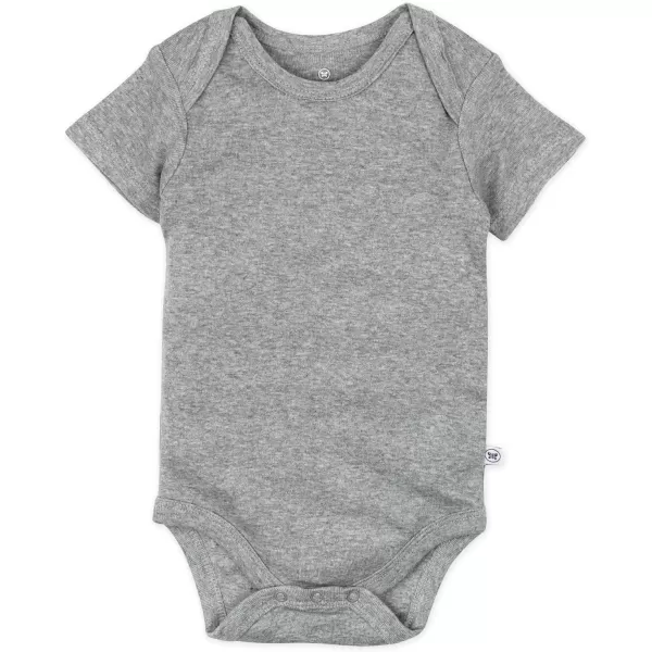 HonestBaby babyboys 5pack Short Sleeve Bodysuits Onepiece 100 Organic Cotton for Infant Baby Boys Unisex5pack Gray Ombre