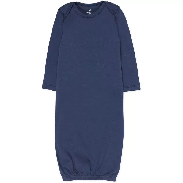HonestBaby 2Pack Sleeper Gowns Layette Sets 100 Organic Cotton for Newborn Baby Boys Girls UnisexCompass