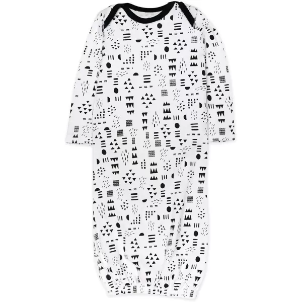 HonestBaby 2Pack Sleeper Gowns Layette Sets 100 Organic Cotton for Newborn Baby Boys Girls UnisexPattern Play