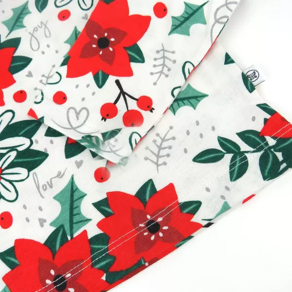 HonestBaby 3Pack Organic Cotton Flutter Long Sleeve Fashion TShirtsHoliday Floral