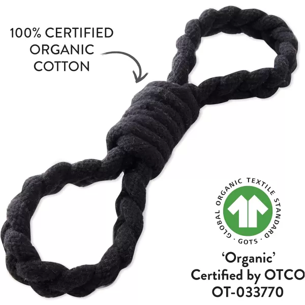 HonestBaby 3Pack Rope Pull Toys Durable Organic Cotton for Pets BlackGray One SizeBlackGray One Size