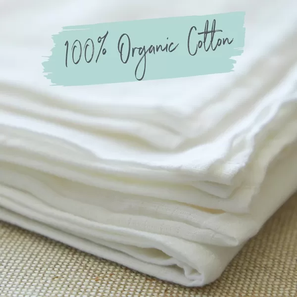 HonestBaby 50Piece Oh Baby Organic Cotton Set in a Gift BoxPure White