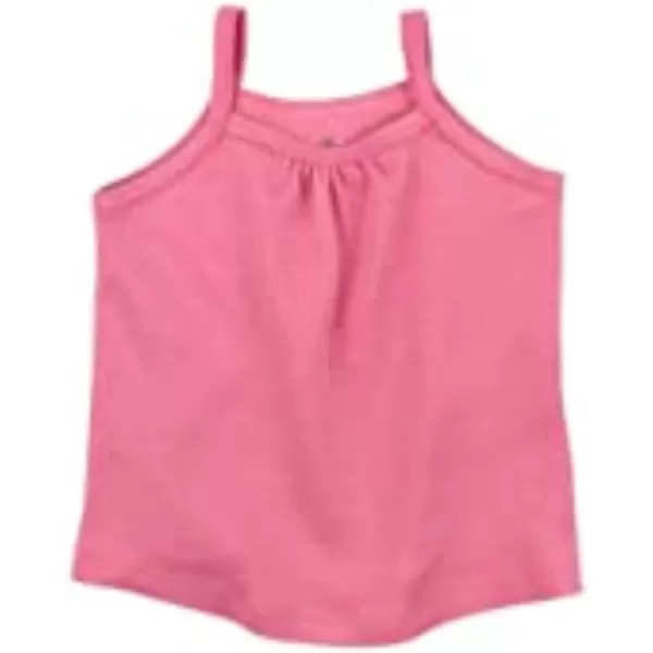HonestBaby 5Pack Cami Tops Sleeveless TShirts 100 Organic Cotton for Infant and Toddler Baby GirlsPink Ombre