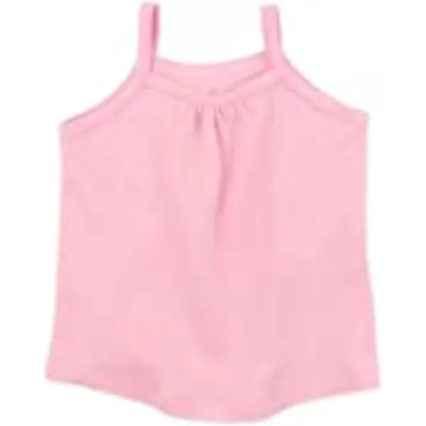 HonestBaby 5Pack Cami Tops Sleeveless TShirts 100 Organic Cotton for Infant and Toddler Baby GirlsPink Ombre