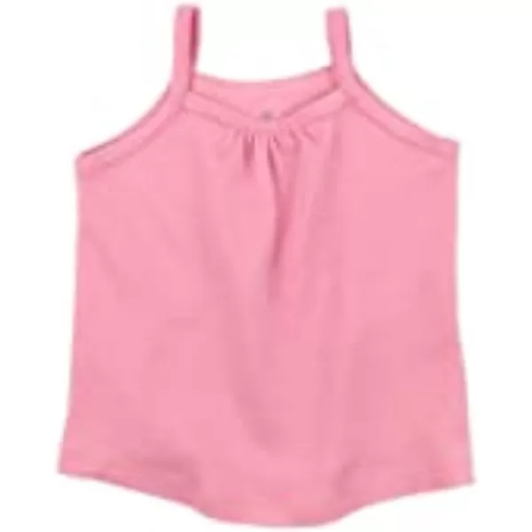 HonestBaby 5Pack Cami Tops Sleeveless TShirts 100 Organic Cotton for Infant and Toddler Baby GirlsPink Ombre