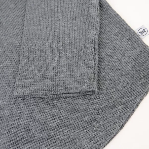 HonestBaby 5Pack Waffle Henley Long Sleeve Shirts 100 Organic Cotton for Infant Baby and Toddler Boys UnisexBlack Ombre