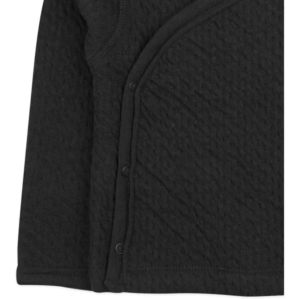 HonestBaby Baby SideSnap Matelasse Mini Quilted Cozy 100 Organic Cotton TopBlack