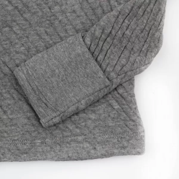 HonestBaby Baby SideSnap Matelasse Mini Quilted Cozy 100 Organic Cotton TopGray Heather