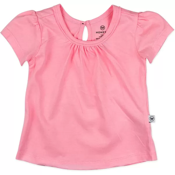 HonestBaby Baby and Toddler Short Sleeve 100 Organic Cotton TShirt Multipack LegacyRainbow Girl
