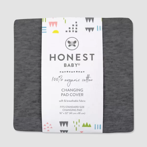 HonestBaby Boys Organic Cotton Changing Pad Cover Gray Charcoal One SizeGray Charcoal One Size