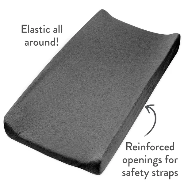 HonestBaby Boys Organic Cotton Changing Pad Cover Gray Charcoal One SizeGray Charcoal One Size
