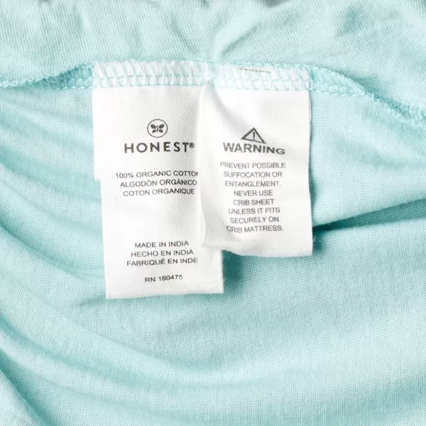 HonestBaby Boys Organic Cotton Changing Pad Cover Gray Charcoal One SizeTeal Blue One Size