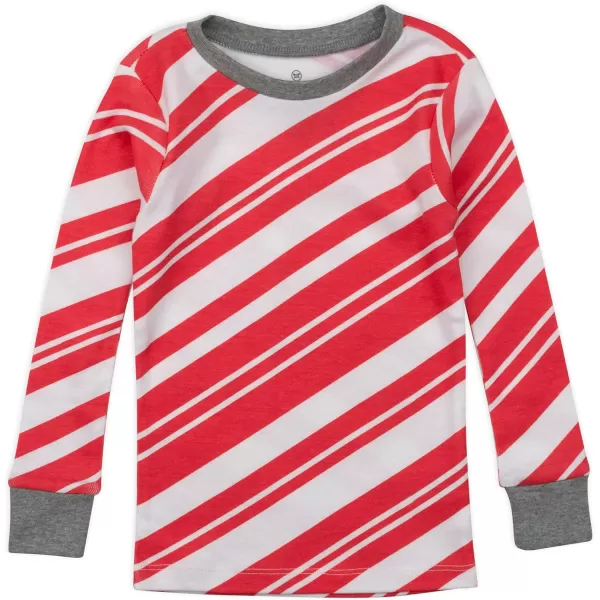 HonestBaby Multipack 2 4Piece Pajamas Sleepwear Holiday 100 Organic Cotton Infant Baby and Toddler Boys Girls UnisexCandy Cane