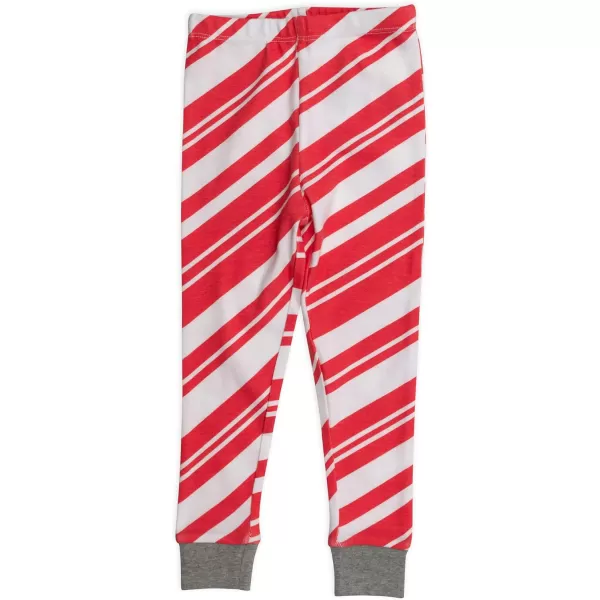 HonestBaby Multipack 2 4Piece Pajamas Sleepwear Holiday 100 Organic Cotton Infant Baby and Toddler Boys Girls UnisexCandy Cane