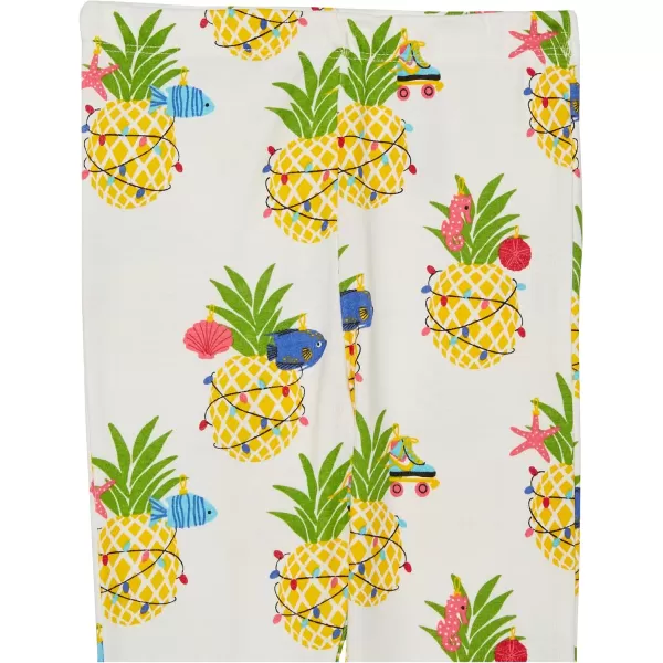 HonestBaby Multipack 2 4Piece Pajamas Sleepwear Holiday 100 Organic Cotton Infant Baby and Toddler Boys Girls UnisexDeep Sea Pineapple