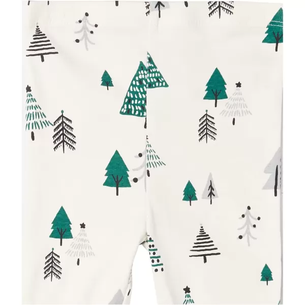HonestBaby Multipack 2 4Piece Pajamas Sleepwear Holiday 100 Organic Cotton Infant Baby and Toddler Boys Girls UnisexEmerald Forest