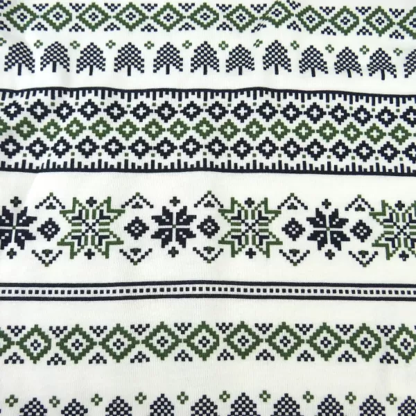 HonestBaby Multipack 2 4Piece Pajamas Sleepwear Holiday 100 Organic Cotton Infant Baby and Toddler Boys Girls UnisexFair Isle Green