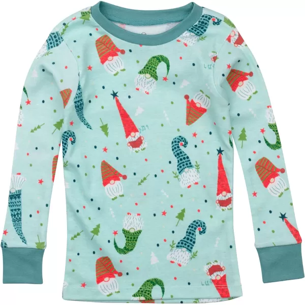 HonestBaby Multipack 2 4Piece Pajamas Sleepwear Holiday 100 Organic Cotton Infant Baby and Toddler Boys Girls UnisexGnomes