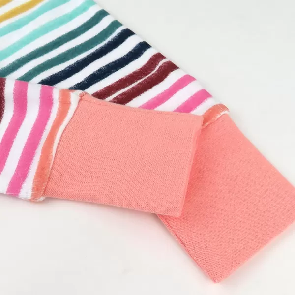 HonestBaby Multipack 2Piece Pajamas Sleepwear Pjs 100 Organic Cotton for Infant Baby Toddler Girls LegacyDreamy Stripe