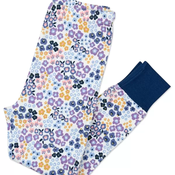HonestBaby Multipack 2Piece Pajamas Sleepwear Pjs 100 Organic Cotton for Infant Baby Toddler Girls LegacyFall Floral Purple
