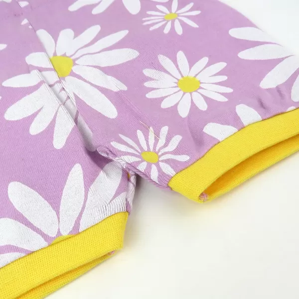 HonestBaby Multipack 2Piece Pajamas Sleepwear Pjs 100 Organic Cotton for Infant Baby Toddler Girls LegacyJumbo Daisy Lavender