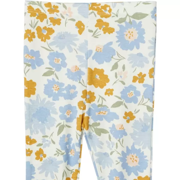 HonestBaby Multipack 2Piece Pajamas Sleepwear Pjs 100 Organic Cotton for Infant Baby Toddler Girls LegacyPainterly Floral Blue