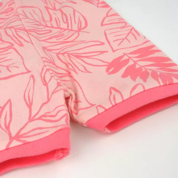 HonestBaby Multipack 2Piece Pajamas Sleepwear Pjs 100 Organic Cotton for Infant Baby Toddler Girls LegacyPalm Leaves Pink Coral