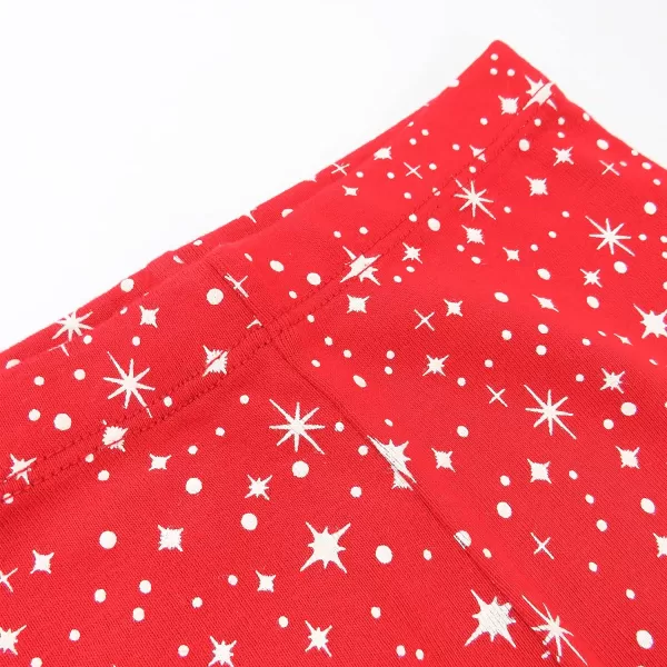 HonestBaby Multipack 2Piece Pajamas Sleepwear Pjs 100 Organic Cotton for Infant Baby Toddler Girls LegacyTwinkle Star Red
