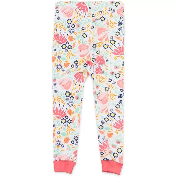 HonestBaby Multipack 2Piece Pajamas Sleepwear Pjs 100 Organic Cotton for Infant Baby and Toddler GirlsFlower Power