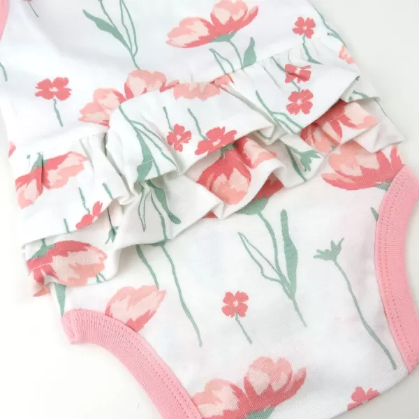 HonestBaby Multipack Gift Bundle Sets Mix Match Outfits 100 Organic Cotton for Newborn Infant Baby Boys Girls Unisex6 Strawberry Pink Floral