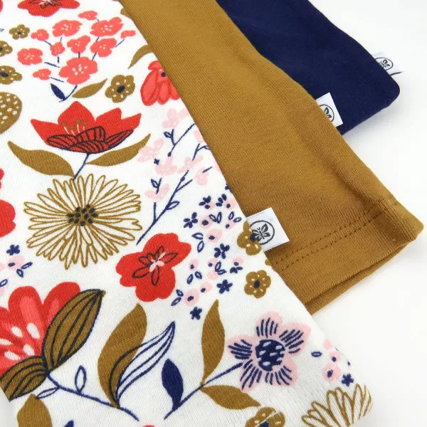 HonestBaby Multipack Gift Sets Mix Match Outfits 100 Organic Cotton for Newborn Infant Baby Boys Girls Unisex LEGACY6Piece Set Copper Fields Floral Ivory