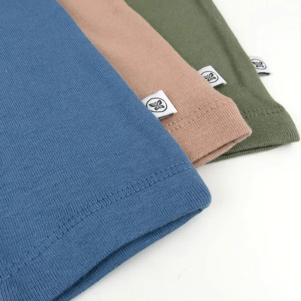 HonestBaby Multipack Harem Pants Roomy Fit Pull on Bottoms 100 Organic Cotton for Infant Baby Boys Girls Unisex3pack Earthy Blues
