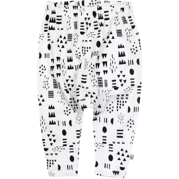 HonestBaby Multipack Harem Pants Roomy Fit Pull on Bottoms 100 Organic Cotton for Infant Baby Boys Girls Unisex3pack Pattern Play