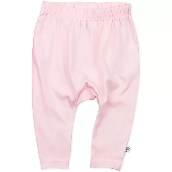 HonestBaby Multipack Harem Pants Roomy Fit Pull on Bottoms 100 Organic Cotton for Infant Baby Boys Girls Unisex3pack Pink Ombre