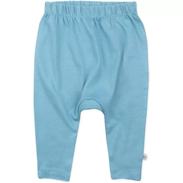 HonestBaby Multipack Harem Pants Roomy Fit Pull on Bottoms 100 Organic Cotton for Infant Baby Boys Girls Unisex4pack Blue Ombre