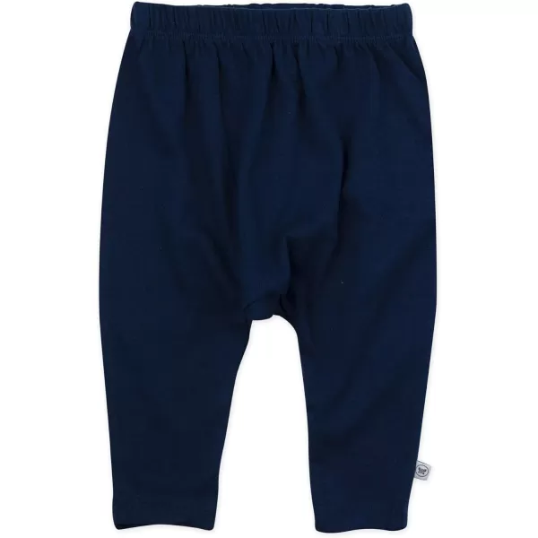 HonestBaby Multipack Harem Pants Roomy Fit Pull on Bottoms 100 Organic Cotton for Infant Baby Boys Girls Unisex4pack Blue Ombre