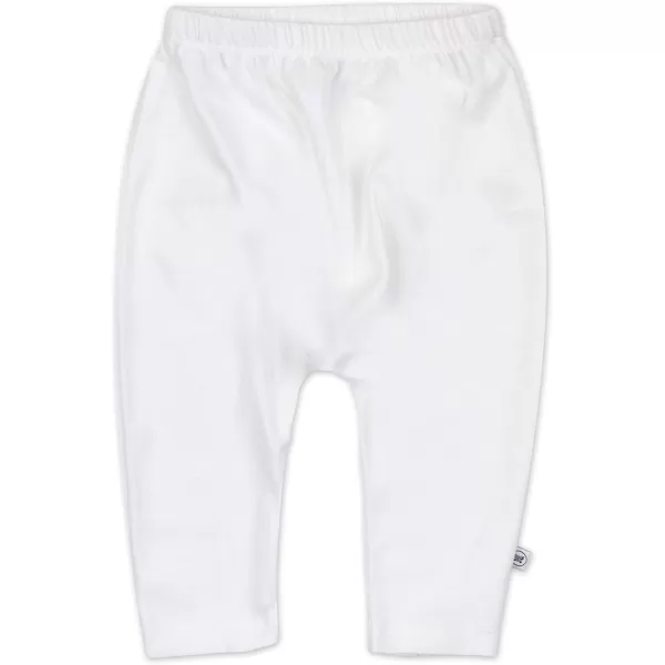 HonestBaby Multipack Harem Pants Roomy Fit Pull on Bottoms 100 Organic Cotton for Infant Baby Boys Girls Unisex4pack Bright White