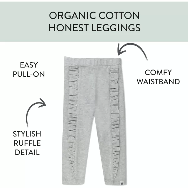 HonestBaby Multipack Leggings Skinny Flare and Cargo Pants Organic Cotton for Infant Baby Girls Toddlers Little Kids3pack Emerald Floral
