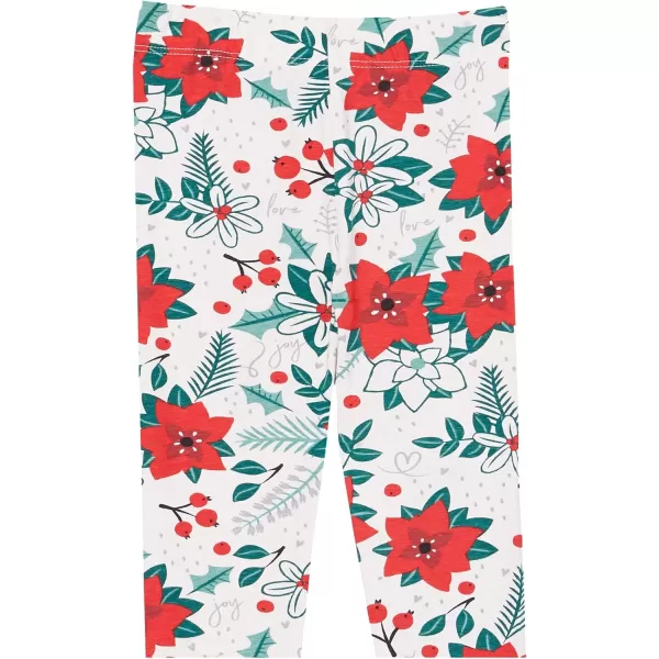 HonestBaby Multipack Leggings Skinny Flare and Cargo Pants Organic Cotton for Infant Baby Girls Toddlers Little Kids3pack Holiday Floral