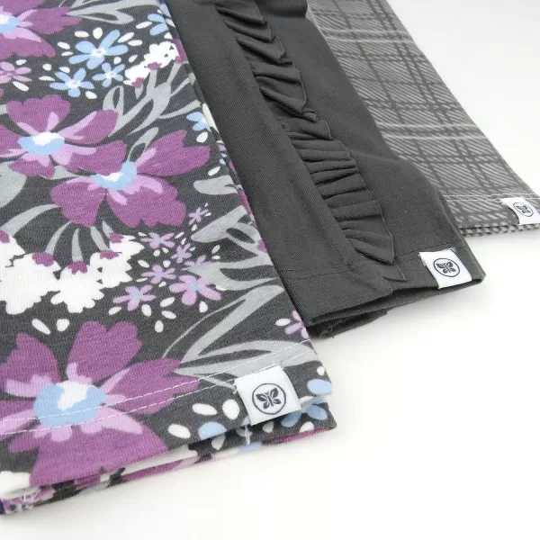 HonestBaby Multipack Leggings Skinny Flare and Cargo Pants Organic Cotton for Infant Baby Girls Toddlers Little Kids3pack Jumbo Floral Dusty Purple