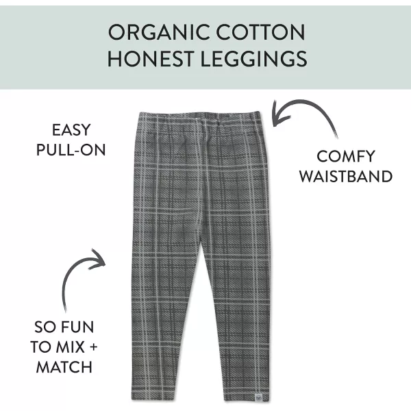 HonestBaby Multipack Leggings Skinny Flare and Cargo Pants Organic Cotton for Infant Baby Girls Toddlers Little Kids3pack Jumbo Floral Dusty Purple