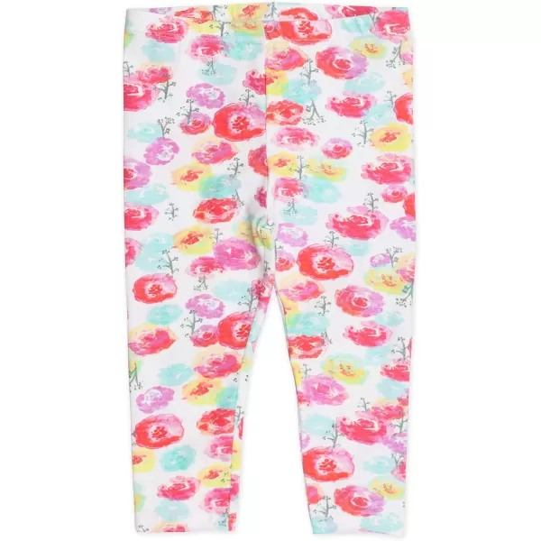 HonestBaby Multipack Leggings Skinny Flare and Cargo Pants Organic Cotton for Infant Baby Girls Toddlers Little Kids4pack Rose Blossom