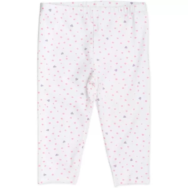 HonestBaby Multipack Leggings Skinny Flare and Cargo Pants Organic Cotton for Infant Baby Girls Toddlers Little Kids4pack Rose Blossom